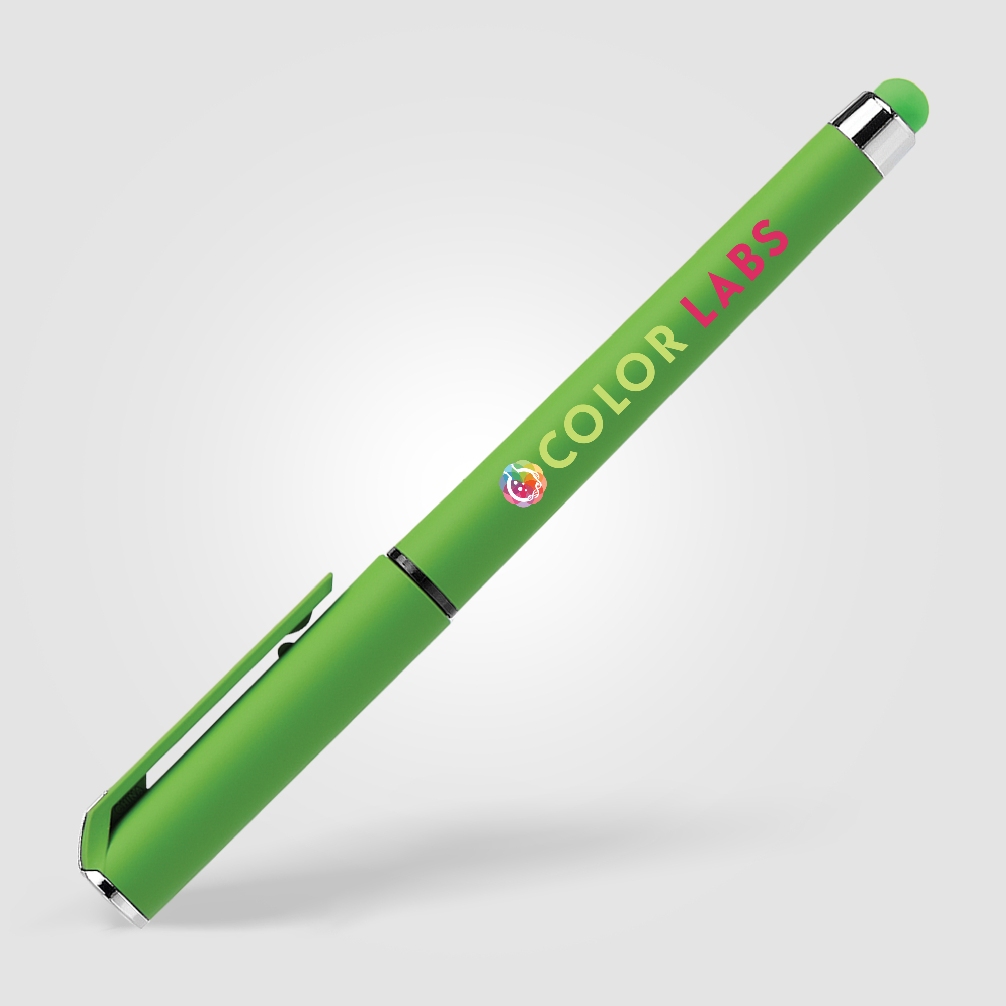 Stylo gel promotionnel fonction stylet - Islander Softy Vert 